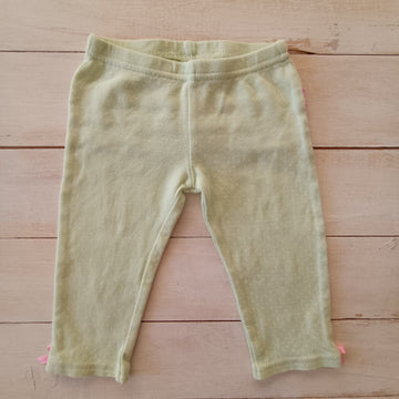 Calza Gear 3-6M Verde. Lunares blancos, Vuelos traseros.