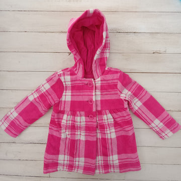 Abrigo Old Navy T4 Cuadrillé rosado