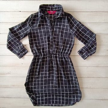Vestido YD Talla 8-9 Negro. Cuadrillé.