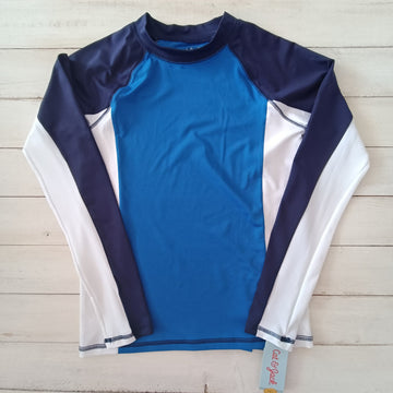 Polera Cat&Jack Talla 12-14 Azulina / Blanca. Deportiva