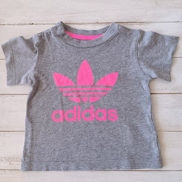 Polera Adidas Niña 9-12M Gris