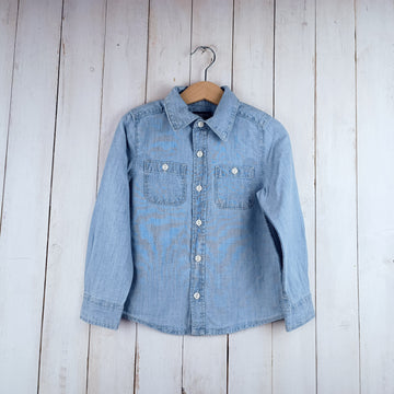 Camisa OshKosh T4 Mezclilla celeste.