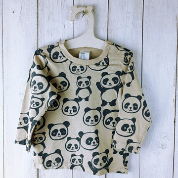 Polera H&M Talla 4-6 Meses. Beige. Pandas