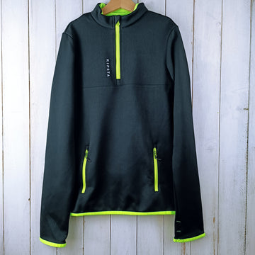 Polerón Decathlon Talla 14 Negro. Cierre, cuello Fluorescente