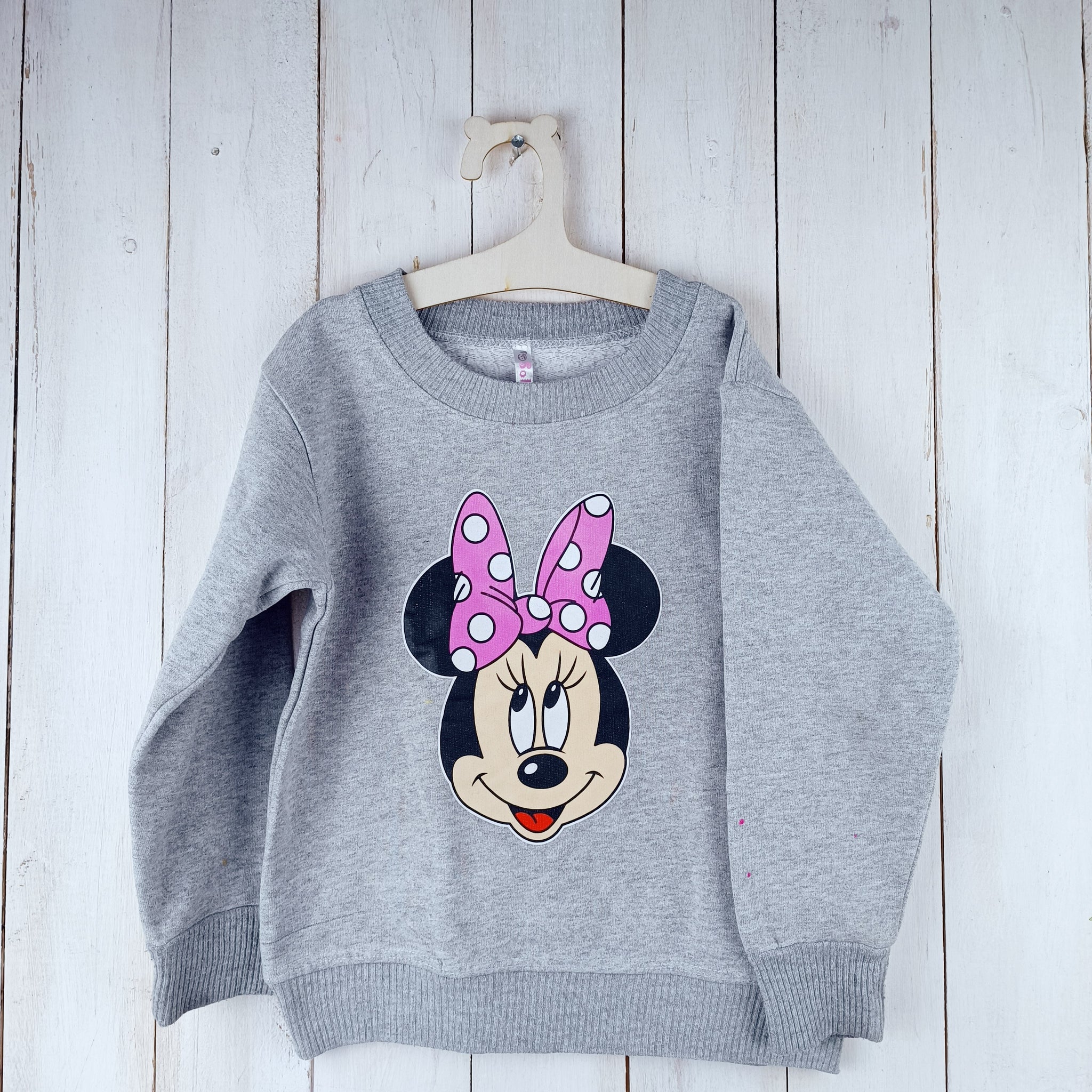 Polerón Solange T6 Gris Claro. Minnie Mouse.