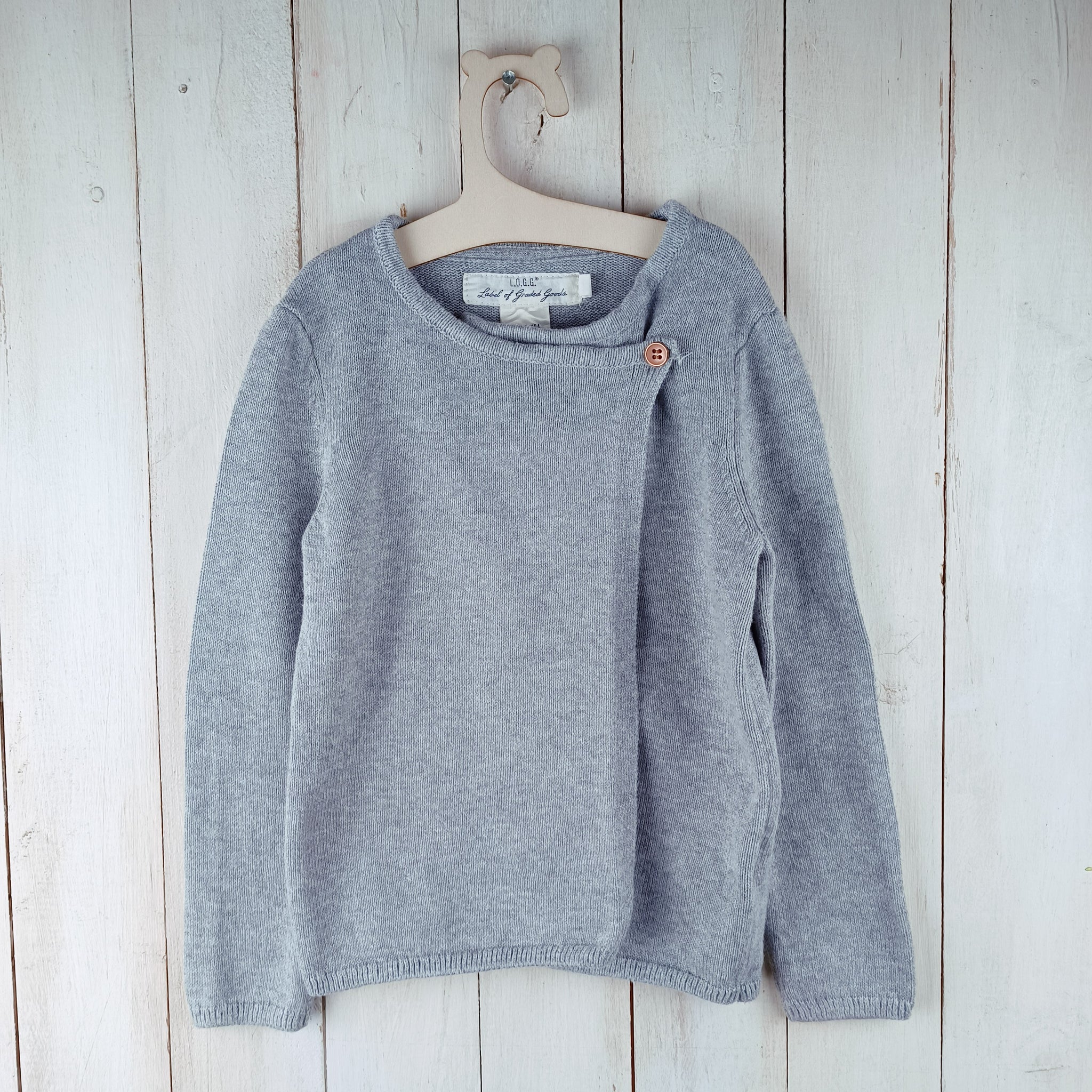 Chaleco L.O.G.G (H&M) Talla 2-4 Gris Claro.