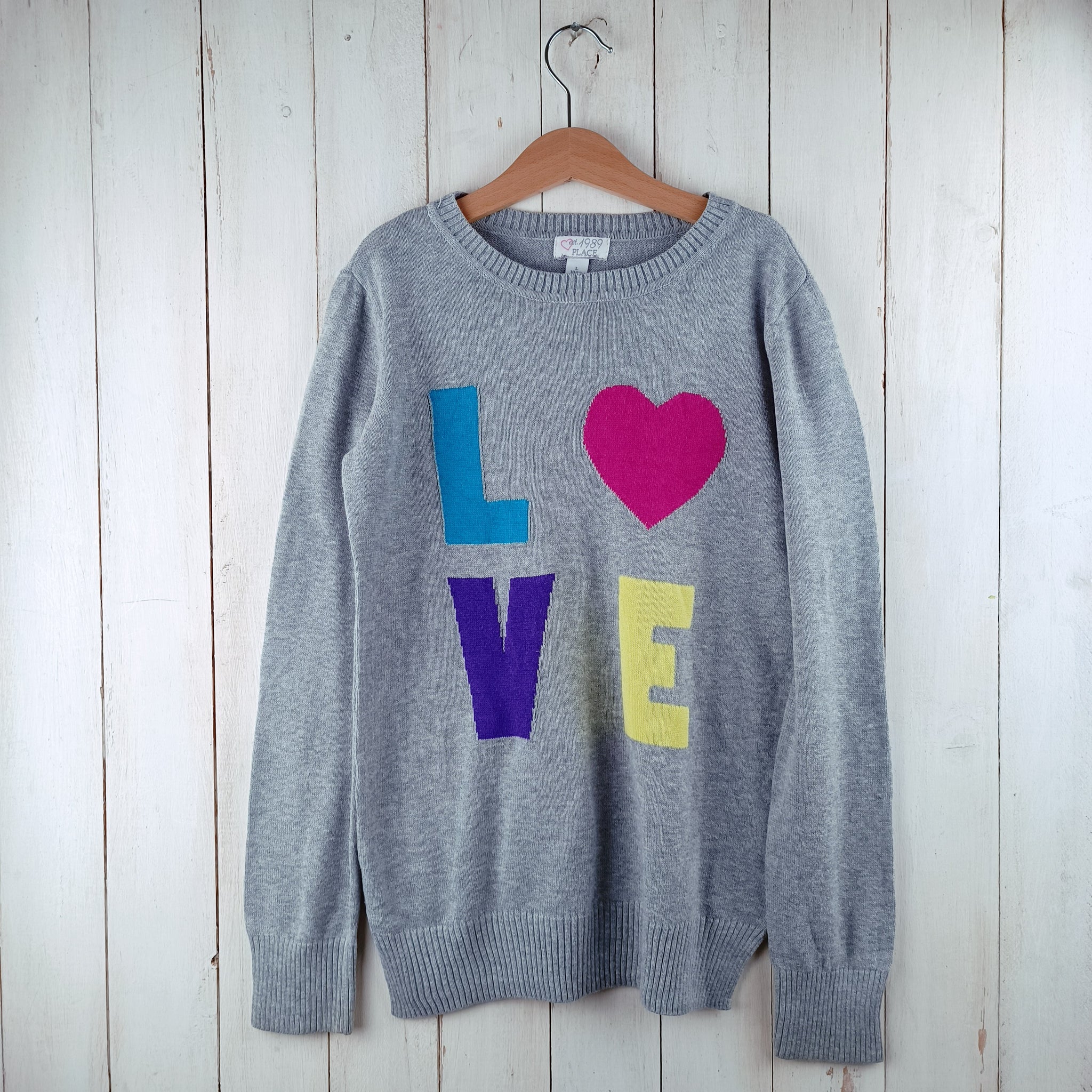 Sweater Place Talla 10-12 Gris Claro.