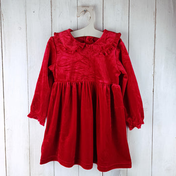 NUEVO Vestido Dunnes Stores Talla 9-12 meses Rojo. Terciopelo