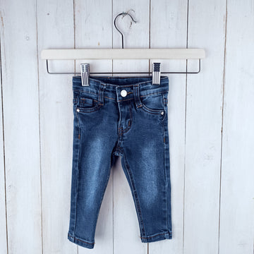 Jeans Opaline Talla 9-12 meses Mezclilla Azul. Cintura ajustable