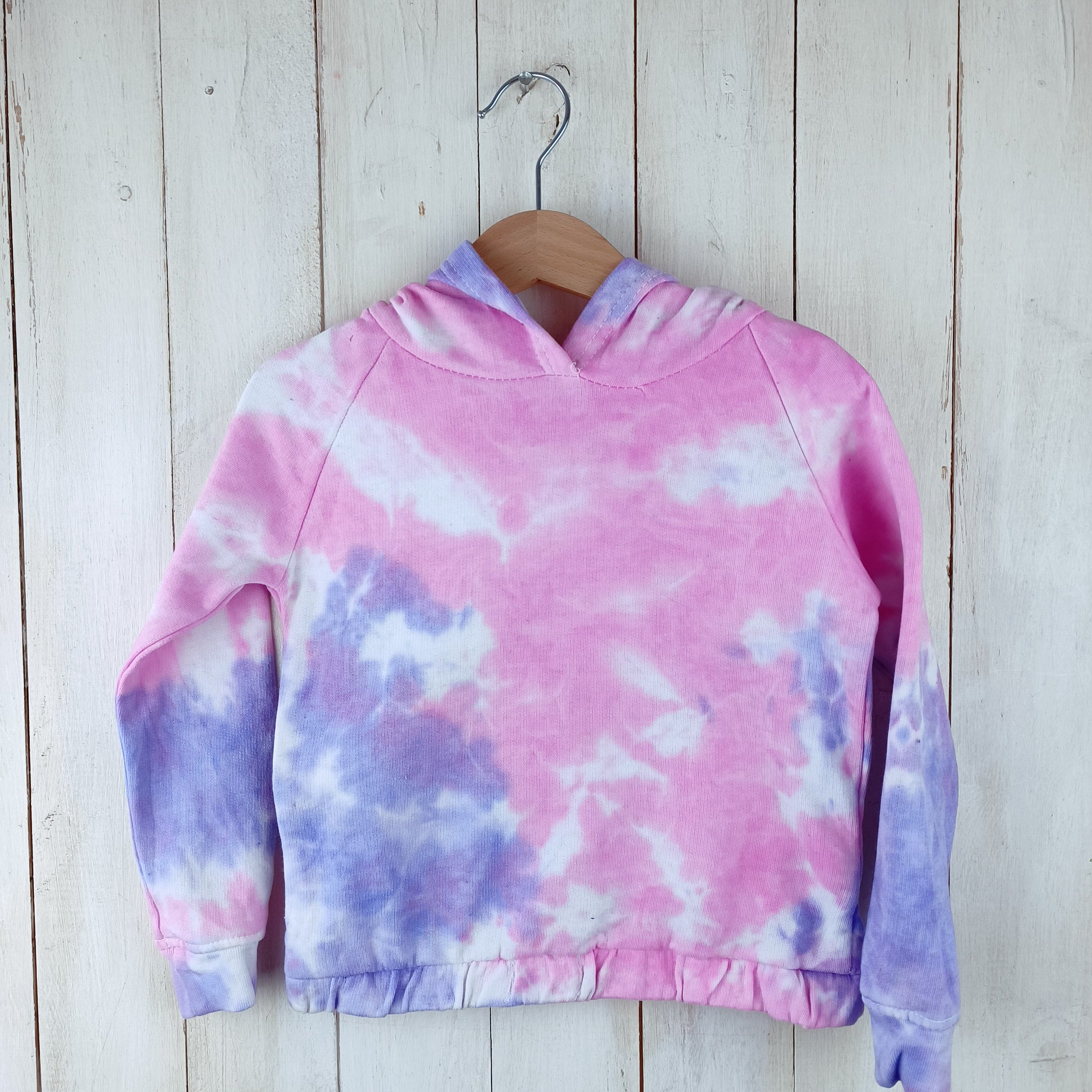 NUEVO Polerón Reebok Talla 2-3 Tie Dye Rosado Lila