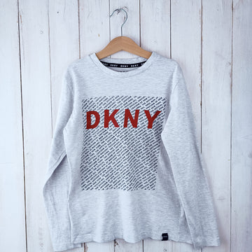 Polera DKNY Talla 10 Gris.