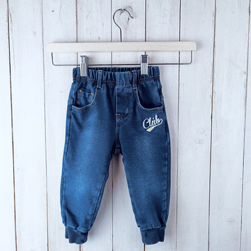 Jeans Mezclilla Talla 9-12 meses. Club 1982.