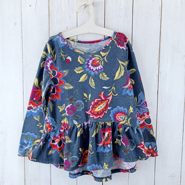 Vestido Old Navy Talla 4. Azul con flores.