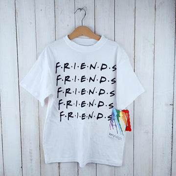 NUEVA Polera Friends Talla 10-12 Blanca. Letras negras.