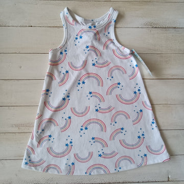 Vestido Cat & Jack NUEVO Talla 3 Blanco. Estrellas