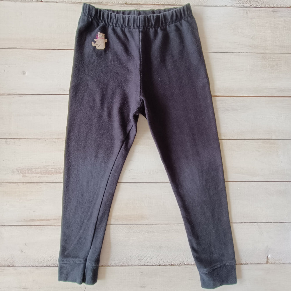 Calza Zara Niña T3/4 Negra Osito