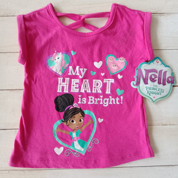 Polera Nickelodeon Nella Niña Talla 2 Fucsia