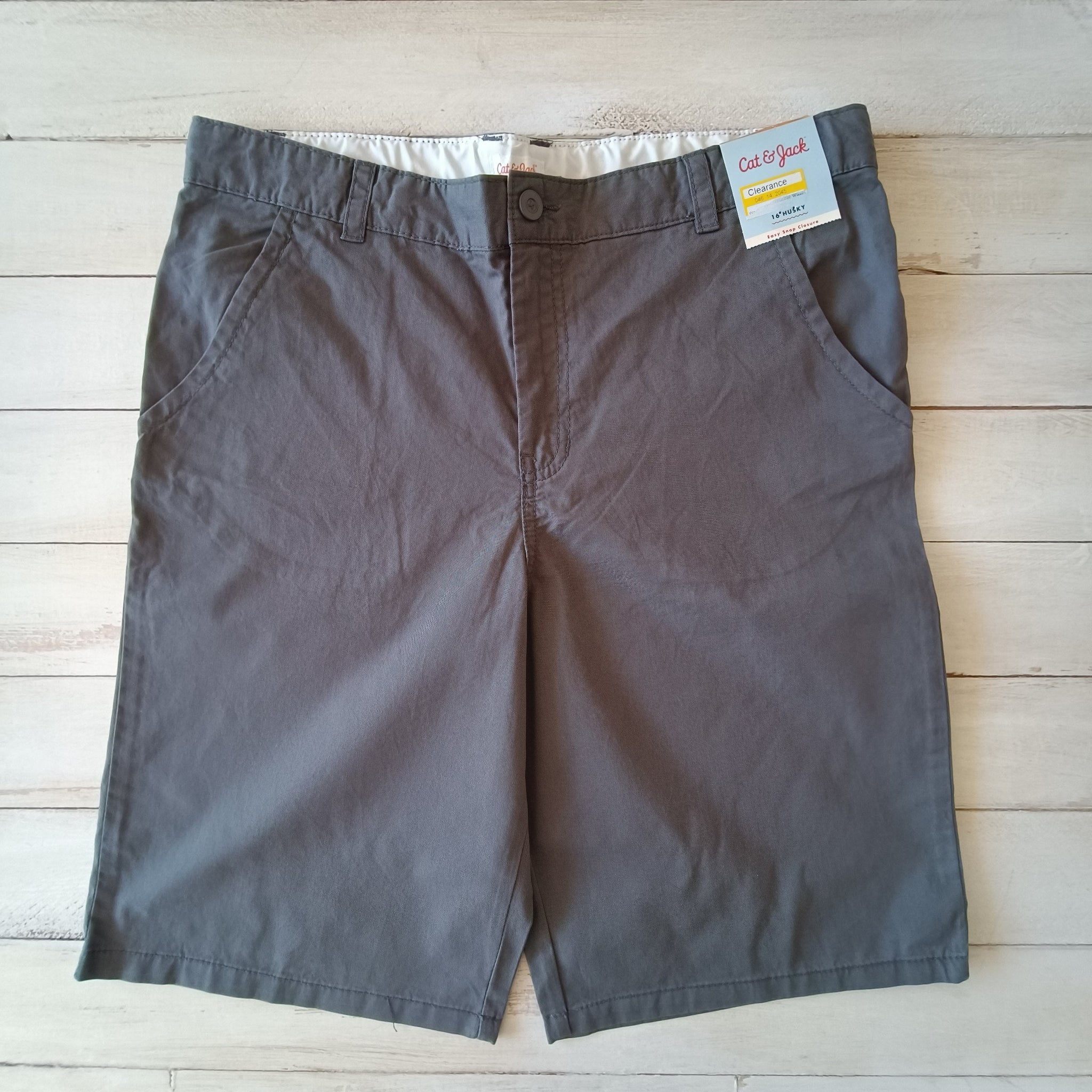 NUEVOS hort Cat&Jack Talla 14 Gris Oscuro Husky
