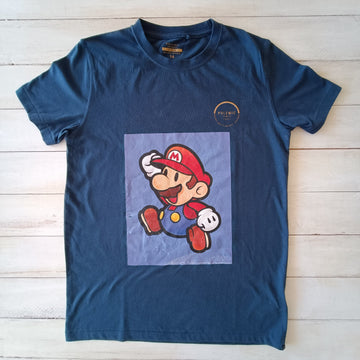 Polera Polemic Talla 14 Azul. Mario Bross.