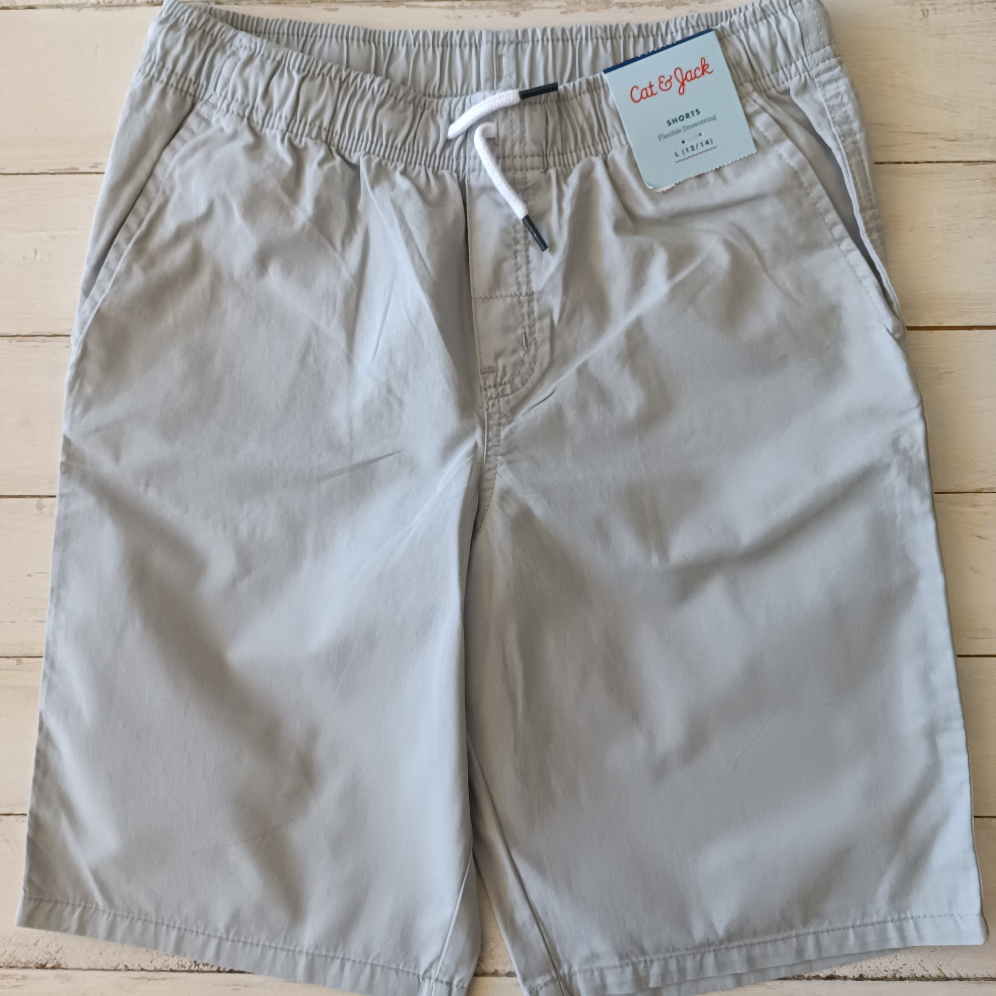 NUEVO Short Cat&Jack Talla 12-14 Gris Claro tipo gabardina