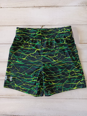 Short deportivo Under Armour NUEVO T4  Negro Rayas amarillas / verdes