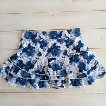 Falda Talla 2. Primigi Floreada azul / blanco