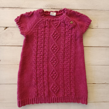 Vestido H&M Talla 9-12M Fucsia, tejido