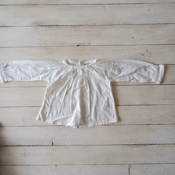 Blusa Yamp 6M Blanca. Botones  parte trasera
