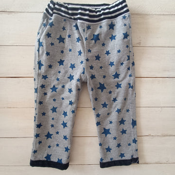 Buzo 12-18M Azul, reversible gris con estrellas azules