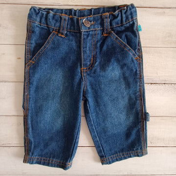 Jeans All Basics 6M Costuras naranjas, bolsillo lateral