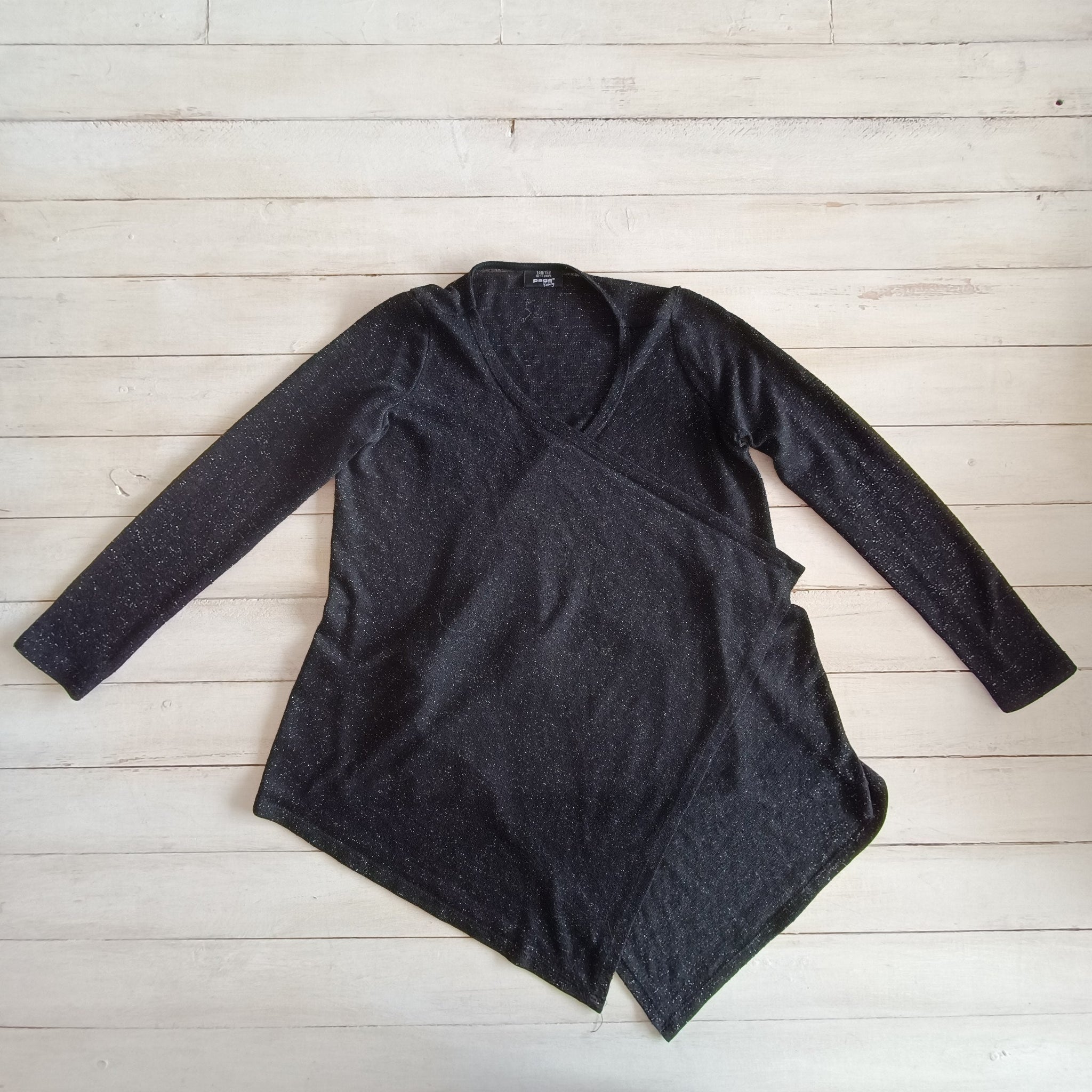 Chaleco Page Talla 16 Negro. Brillos.