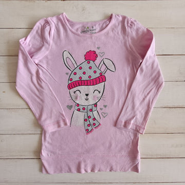 Polera Jumping Beans Talla 5 Rosado. Conejo