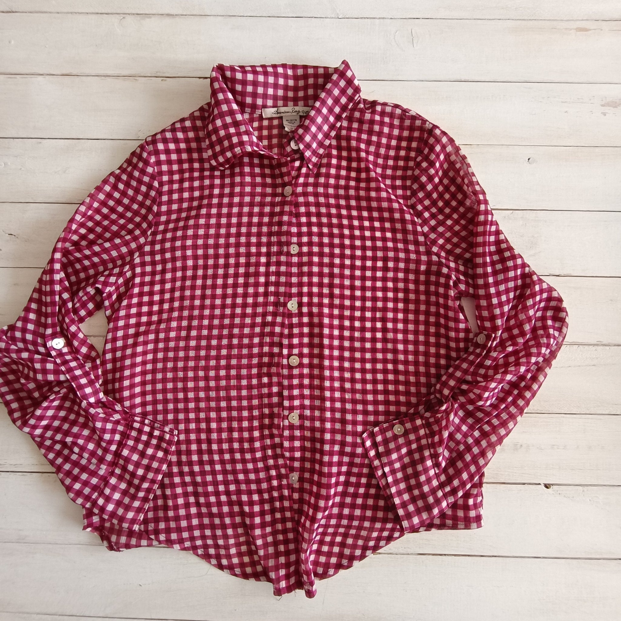 Blusa American Rag S Talla 16. Cuadriculada.
