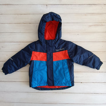 NUEVO Parka Lupilu 12-24M Azul / celeste / naranjo. "Trampa para nieve"