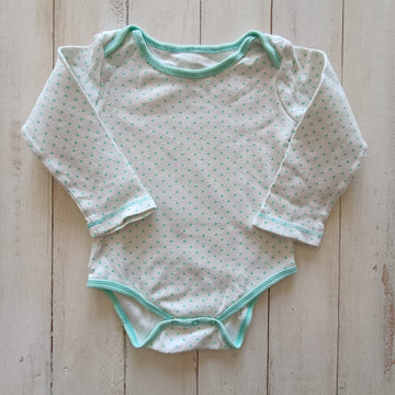 Body Talla 3M Blanco con lunares verdes