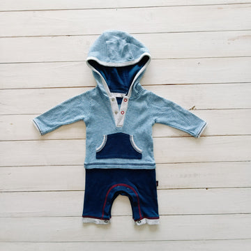 NUEVO Enterito Baby M&CO Talla 0-3M Azul Rayado