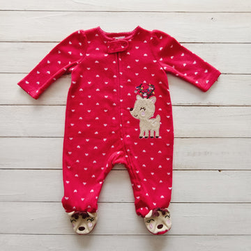 Osito Little Wonders Talla 0-3M Rojo Corazones