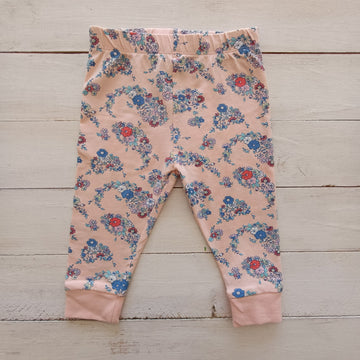 NUEVO Pantalón Baby Talla 3-6M Damasco Flores