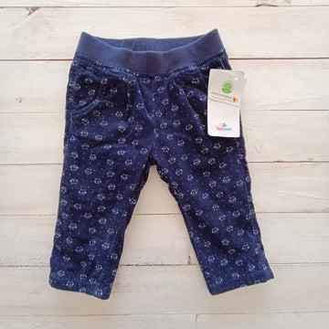 NUEVO Pantalón Topomini Talla 6-9M Azul Gatitos. Forrado