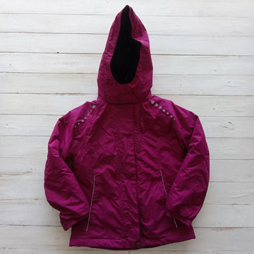 Parka Yigga T10 Fucsia - burdeo. Polerón interior desmontable.