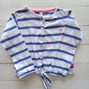 Polera Babyface 18-24M Blanca lineas moradas