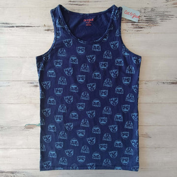 NUEVA Polera Cat & Jack talla 14-16. Azul monitos