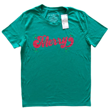 NUEVA Fifth Sun Polera  Talla 14 Verde. Muérdagos