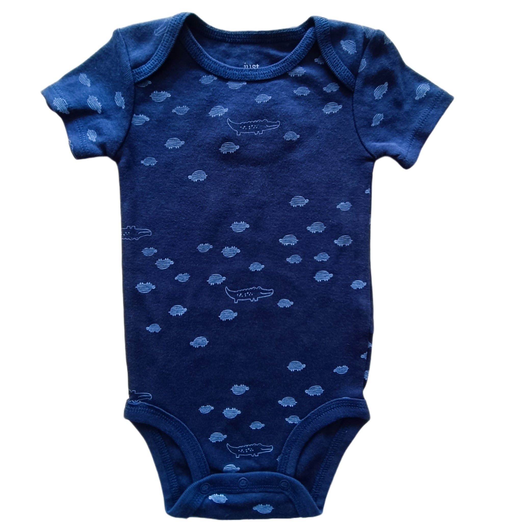 NUEVO Body Carter´s 6M Azul. Tortugas blancas.