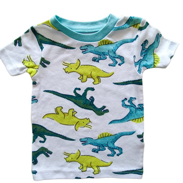 NUEVA Polera Carter´s 12M Blanca. Dinosaurios