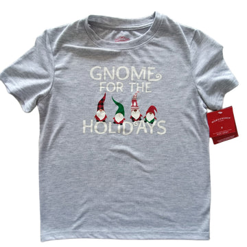 NUEVA Polera Wondershop T8 Gris claro. Gnomos