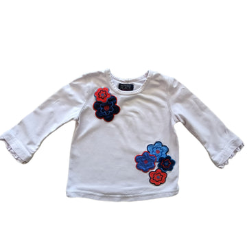 Polera The Children Place Talla 18M Blanca con  Flores