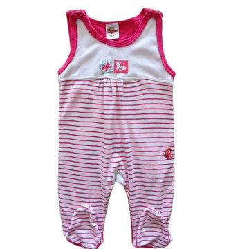 NUEVO Osito Playtime Talla 6M Bicolor Blanco y Rosado.