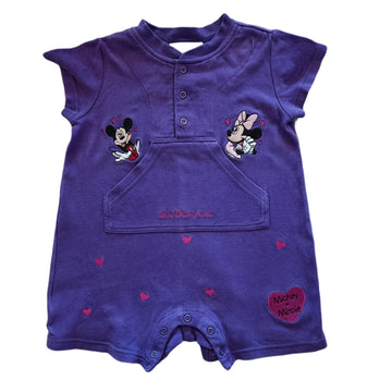 Body Walt Disney Talla 12M Lila. Mickey y Minnie.