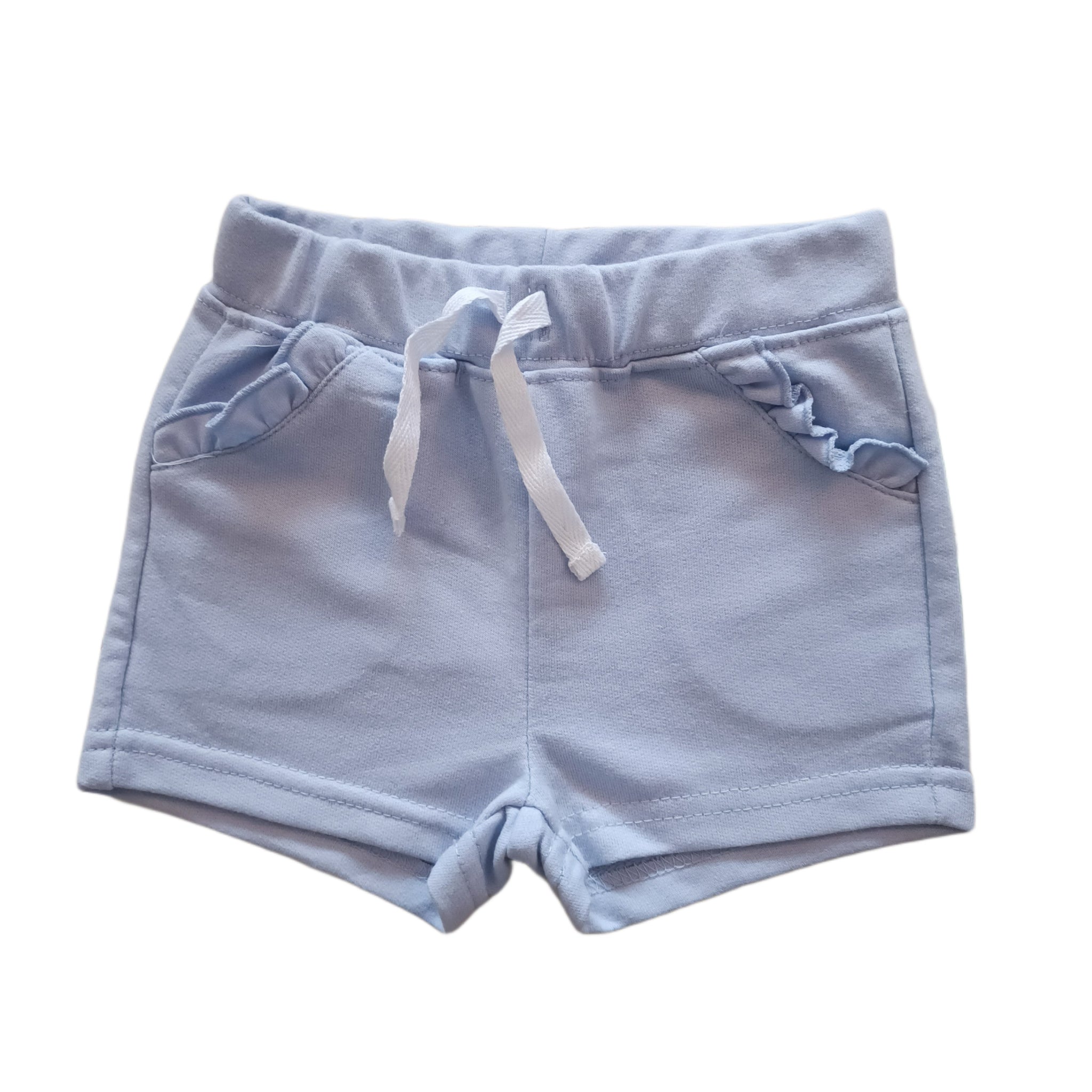 NUEVO Short All Basics  9M Celeste. Bolsillos con vuelos.